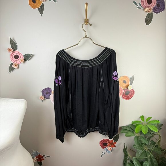 Nine West Boho Floral Blouse - Size - Large - Picture 3 of 5